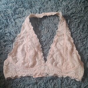 Pale pink lace bralette size small